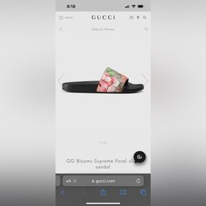 🌺🌸GG Blooms Supreme floral slide sandal🌸🌺 AUTHENTIC
